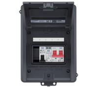 Sync Energy CFEV6 5 Module IP65 Weatherproof Grey Metal EV Charger Circuit Protection with 100A Main Switch, 40A B Curve MCB & Type 2 SPD