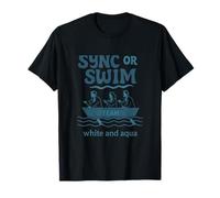 Sync or Swim Team Spirit Graphic T-Shirt