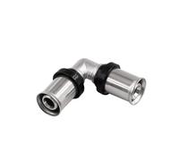 Sync Supplies Multi-Layer Press Fitting 20mm x 20mm 90 Deg Elbow | MLCP Equal Elbow | Press Fitting for Plumbing & Heating Systems | WRAS Approved | Pack of 6