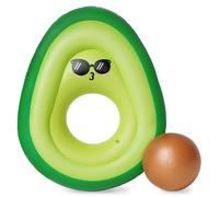 SYNCFUN 150cm Avocado Inflatable Pool Float Lounger - Swimming Tube Floating with Big Ball, Pool Inflatables for Kids Adults Pool Beach Party Toys