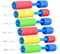 SYNCFUN 6pcs 15.5cm Foam Water Guns Water Pistols for Kids Water Blaster Shooters Push Pull Type Foam Water Squirter Water Gun Summer Outdoor Beach Pool Water Toys for Kids Toddlers Boys Girls