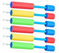 SYNCFUN 6pcs 21cm Foam Water Guns Water Pistols for Kids Water Blaster Shooters Push Pull Type Foam Water Squirter Water Gun Summer Outdoor Beach Pool Water Toys for Kids Toddlers Boys Girls