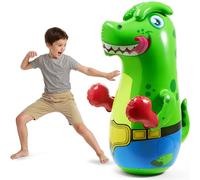 SYNCFUN Punching Bag for Kids,Inflatable Dinosaur Bopper 47 Inches, Freestanding Boxing Bag,Fitness Boxing Bag Bounce Back Karate Gifts for Boys and Girl,Heavy Punching Bag for Practicing Karate