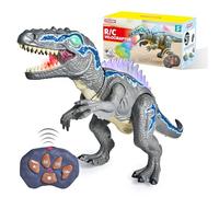 SYNCFUN Remote Control Dinosaur Toys for Boys Girls 3 4 5 6 7 8 Year Olds, Walking and Roaring Realistic LED T-Rex Dinosaur Toys with Spray Effects/Turning Head, Boys Girls Birthday