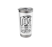 Synchro Swimmer Synchronized Swimming Dive Into The Rhythm Stainless Steel Insulated Tumbler