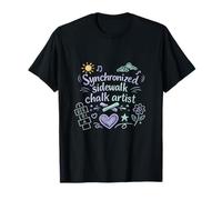Synchronized Sidewalk Chalk Artist Local Pride Badge T-Shirt