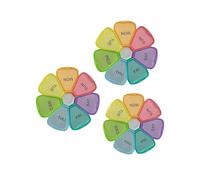 SyncLives Extra Large Weekly Pill Box 7 Day, Cute Pill Case Organizer, Pill Container, Colorful Medicine Pill Organizer for Vitamin Fish Oil Softgels, Tablets, Gummies Medication Supplements (3)