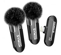 SYNCO 2 Pack Wireless Lavalier Microphone for iPhone, P2XL Professional Lapel Mics for Tiktok, YouTube, Streaming, Vlog Video Recording, Wireless Microphone for iPhone 14/13/12/11/SE...
