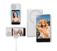 SYNCO M4 Magnetic Vlog Monitor Screen, 4" 400cd/m² HD with 3-Level Brightness, 50m BT 5.4 Wireless, 40ms Low Latency, Rear Cam Selfie Kit for Phone, P2P Direct, 3H Battery & Type-C (White)
