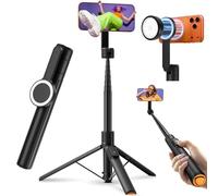 Synco Magnetic Selfie Stick Tripod, 13-66" Portable Stand for iPhone & Selfie Monitor Screen, 360° Rotatable Travel Phone Kits with Remote for Vlogging Tiktok Content Creator