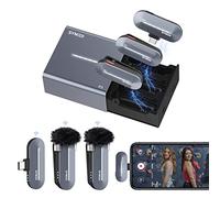 SYNCO Wireless Lavalier Microphone for iPhone 15/16/17 & Android, P2ST Microphones Mobile Phone Type-C with Charging Case, Plug and Play for USB-C Smartphone Tablet, Microphone Lavalier Wireless