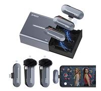 SYNCO Wireless Lavalier Microphone【MFi Lightning-Certified】, P2L 2.4GHz Mini Microphone for iPhone ipad with Charging Case for Youtuber Interview TikTok, Wireless-Lavalier-Mic-iPhone-Lightning