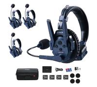 SYNCO Xtalk Master Wireless Intercom Headset System, 2.4GHz Full-Duplex, 500m Range, Master-Free Connection, ENC Noise-Cancelling, 45ms Low Latency, 15H Battery, APP Control (XTalk Master 4)