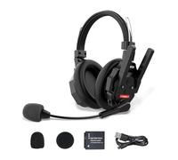 SYNCO XTALK XMax1 Wireless Intercom Headset, Dual-Ear Headset 500m Range 24h Battery for Event TV Film Production Team Communication 1PC