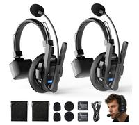 SYNCO XTALK XPRO2 Wireless Intercom Headset, Full-Duplex 2.4GHz, 500m/1640ft Range, AEC Noise Reduction & Real-Time Monitoring for Film, Construction, Production Team Communition (2PCS)