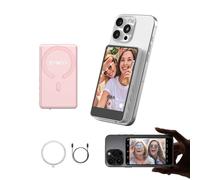 SYNCO XView M4 Selfie Monitor Screen - P2P Direct Connection Ultra-Low Latency Selfie Back Camera Monitor iPhone, with Magnetizing Sheet, 3-Hour Battery Life, Compatible with iOS and Android (Pink)