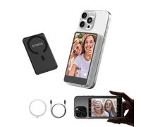 SYNCO XView M4 Selfie Monitor Screen - P2P Direct Connection Ultra-Low Latency Selfie Back Camera Monitor iPhone, with Magnetizing Sheet, 3-Hour Battery Life, Compatible with iOS and Android (Black)
