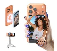 SYNCO XView Magnetic Wireless Phone Monitor for iPhone 17 & Android, 4K/1080p Rear Camera Vlog Screen with 164FT Range, Built-in Speaker for YouTube TikTok Live Streaming (Blue for iPhone 7-17)