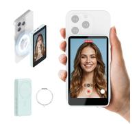 SYNCO XView Magnetic Wireless Phone Monitor for iPhone & Android, 4K/1080p Rear Camera Vlog Screen with 164FT Range, Built-in Speaker for YouTube TikTok Live Streaming (Blue)