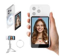 SYNCO XView Magnetic Wireless Phone Monitor for iPhone & Android, 4K/1080p Rear Camera Vlog Screen with 164FT Range, Built-in Speaker for YouTube TikTok Live Streaming (Pink)