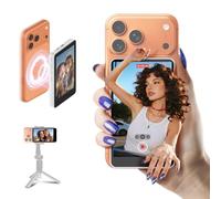 SYNCO XView Magnetic Wireless Phone Monitor for iPhone & Android, 4K/1080p Rear Camera Vlog Screen with 164FT Range, Built-in Speaker for YouTube TikTok Live Streaming (White)