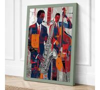 Syncopated Rhythm Modern Canvas Wall Art Print 18x12 Inch (46 x 30 cm)