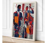 Syncopated Rhythm Modern Canvas Wall Art Print 30x20 Inch (76 x 51 cm)