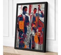 Syncopated Rhythm Modern Canvas Wall Art Print 36x24 Inch (91 x 61 cm)