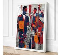 Syncopated Rhythm Modern Canvas Wall Art Print 36x24 Inch (91 x 61 cm)