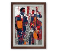 Syncopated Rhythm Modern Framed Wall Art Print A2 (59.4×42cm) Walnut, Wall Decor for Living Room, Bedroom, Office & Home, Ready to Hang, Art Gift
