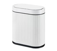 SYNCVIBE Bathroom Sensor Trash Can with Lid Automatic 2 Gallon Smart Garbage Can Bathroom Decor, 7.5 Liter Small Trash Bin, Motion Sensor Waterproof Wastebasket for Office, Bedroom, White Black