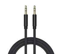 Syncwire 3.5mm Aux Cable, 3.3ft/1M Nylon Braided Aux Lead for Car, Headphones, iPhone, iPad, iPod, Samsung, MP3 Players, Tablets, Home Stereos, and More - Durable Black Cable