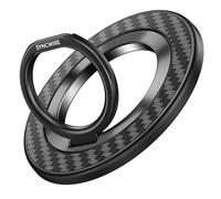 SYNCWIRE Carbon Fiber Magnetic Phone Ring Holder for MagSafe - Magnet Phone Grip Stand with 360° Rotation & Reinforced Hinge Compatible with iPhone 16 15 14 13 Pro Max Plus MagSafe Accessories