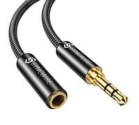 Syncwire Headphone Extension Cable - 6FT [Hi-Fi Sound][Gold Plated Jack][TRS] Nylon-Braided 3.5mm Male to Female Audio Cable Extension Cord Compatible with iPhone iPad Smartphone Tablets Media Players