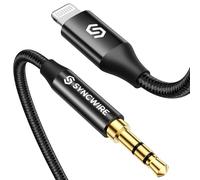 SYNCWIRE Lightning to 3.5mm Aux Cable 3.3FT, [Apple MFi Certificated] iPhone AUX Cord for Car Stereo Headphone, Compatible with iPhone 13 Pro Max/13 Pro/13 Mini/13/12 Pro Max/12 Mini/12/11/XS, Black
