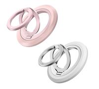 SYNCWIRE Magnetic Phone Ring Holder for MagSafe [2 Pack], 360° Rotation Dual Sided Magnet Grip Cell Phone Ring Stand Finger Kickstand Compatible with iPhone 16 15 14 13 12 Pro Max fits MagSafe