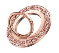 SYNCWIRE Magnetic Phone Ring Holder for MagSafe - Glitter Phone Grip Stand with 360° Rotation & Reinforced Hinge, Compatible with iPhone 16 15 14 13 Pro Max Plus MagSafe Accessories - Rose Gold