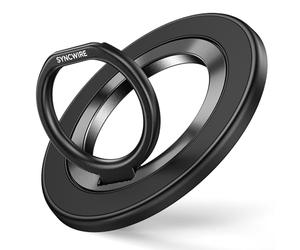 SYNCWIRE Magnetic Phone Ring Holder for MagSafe, Ring Stand Finger Grip Kickstand With Two-Sided Magnetic Compatible iPhone 17 Pro Max 16 15 14 13 12, Android