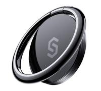 SYNCWIRE Phone Ring Holder, 360° Adjustable Finger Grip, Black