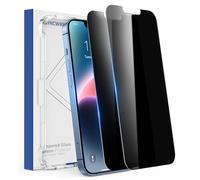 SYNCWIRE Privacy Screen Tempered Glass Screen Protector for iPhone 14/13/13 Pro 6.1 Inch - Pack of 2 Anti-Spy Protective Film Privacy Tempered Glass [Easy Installation Frame] [10X Stronger]
