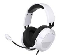 syndesmos Gaming Headset for PS5 PS4 PC Xbox S/X Series Switch PC, Gaming Headphones with Microphone, Surround Stereo Sound, Noise Cancelling, Wired Headset with 3.5mm Jack, 40 mm Drivers Pure White