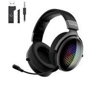 syndesmos Wireless Gaming Headset for PS5, PC, Xbox, Switch, 2.4GHz Gaming Headphones with Mic, Bluetooth 5.4 Headset Wireless with Mic Noise Canceling, 7.1 Surround Sound, 50mm Drivers, RGB Light Up