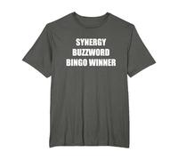 Synergy Buzzword Bingo Winner T-Shirt, Men's Big and Tall, Asphalt, 2X Tall