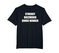 Synergy Buzzword Bingo Winner T-Shirt, Men's Big and Tall, Black, 2X Tall
