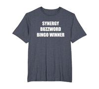 Synergy Buzzword Bingo Winner T-Shirt, Men's Big and Tall, Heather Blue, 2X Tall