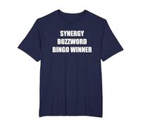 Synergy Buzzword Bingo Winner T-Shirt, Men's Big and Tall, Navy, 2X Tall