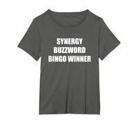 Synergy Buzzword Bingo Winner T-Shirt, Women's Plus, Asphalt, 2X