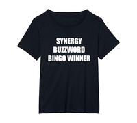 Synergy Buzzword Bingo Winner T-Shirt, Women's Plus, Black, 2X