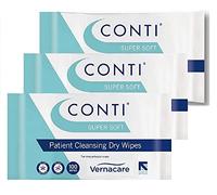 Synergy Conti Supersoft Large Dry Patient Cleansing Wipes (3 Packs of 100)