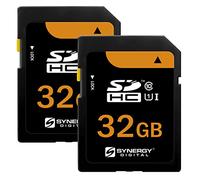 Synergy Digital 32GB, SDHC UHS-I Memory Cards - Class 10, U1, 100MB/s, 300 Series - Pack of 2